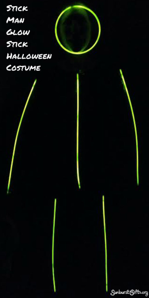 Glow-in-the-Dark Stick Man Halloween Costume - Thoughtful Gifts ...